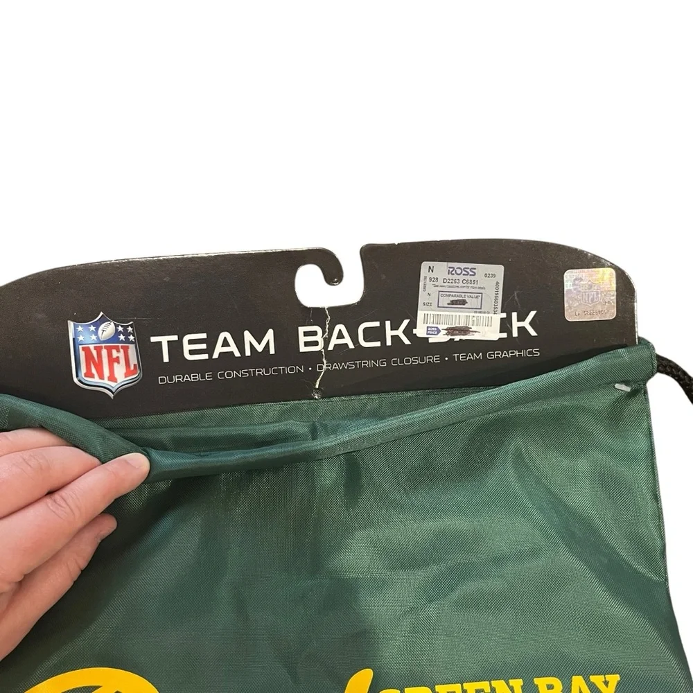 Green Bay Packers Football NFL Licensed Team Spirit Backsack‎ Sports Bag